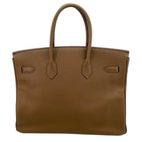 エルメス HERMES バーキン35 □K刻 トープ/SV金具 エプソン レディース ハンドバッグ
