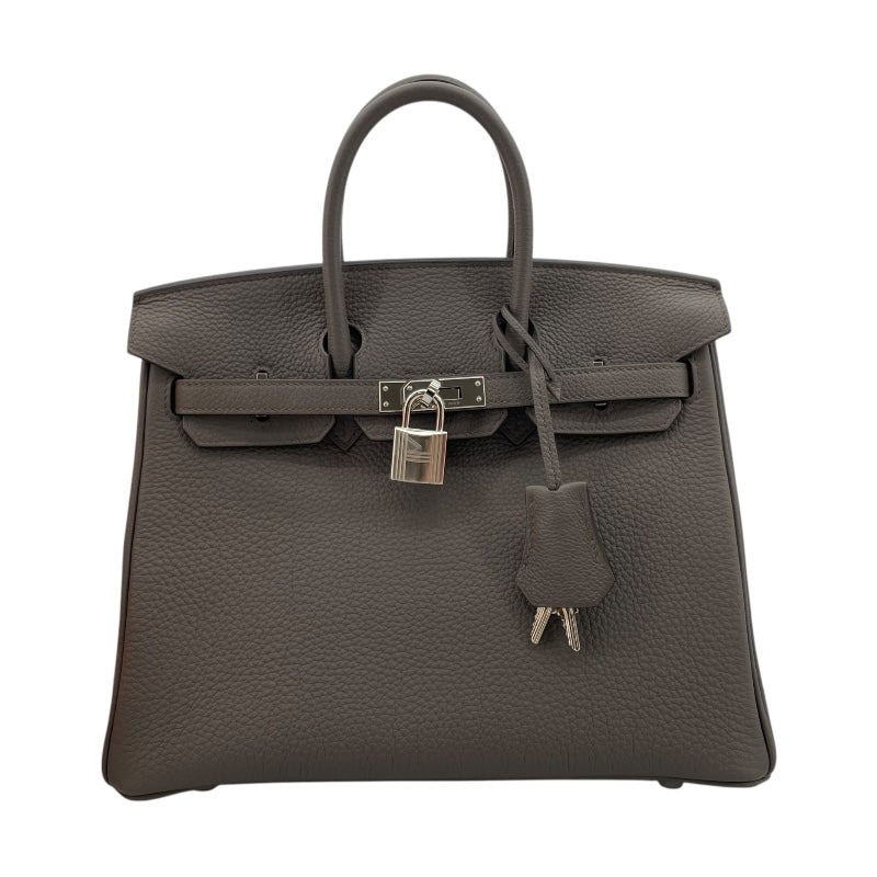 エルメス HERMES バーキン25 U刻印 エタン/SV金具 トゴ レディース ハンドバッグ