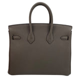 エルメス HERMES バーキン25 U刻印 エタン/SV金具 トゴ レディース ハンドバッグ