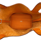 エルメス HERMES ピコタンロック PM　タッチ C刻 オレンジ　シルバー金具 トリヨン/アリゲーターマット レディース ハンドバッグ