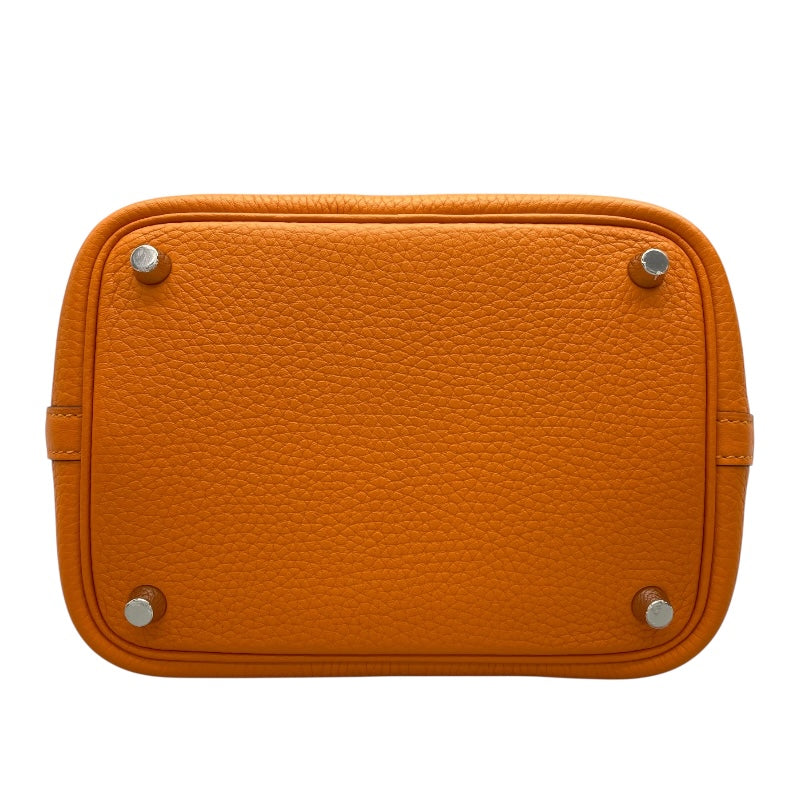 【HERMES】ピコタンロックPM/オレンジ/シルバー金具 エルメス HERMES ピコタンロック PM タッチ C刻 オレンジ