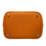 エルメス HERMES ピコタンロック PM　タッチ C刻 オレンジ　シルバー金具 トリヨン/アリゲーターマット レディース ハンドバッグ