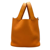 エルメス HERMES ピコタンロック PM　タッチ C刻 オレンジ　シルバー金具 トリヨン/アリゲーターマット レディース ハンドバッグ