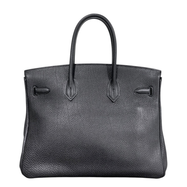 エルメス HERMES バーキン35 □L刻 ブラック×SV金具 トゴ レディース ハンドバッグ