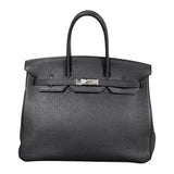 エルメス HERMES バーキン35 □L刻 ブラック×SV金具 トゴ レディース ハンドバッグ