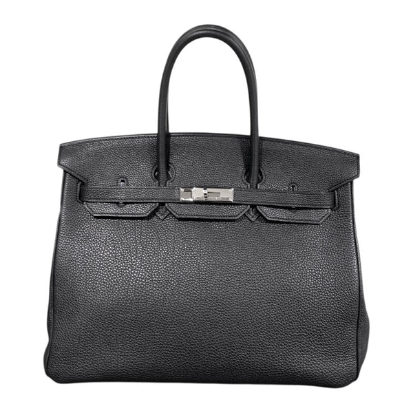 エルメス HERMES バーキン35 □L刻 ブラック×SV金具 トゴ レディース ハンドバッグ