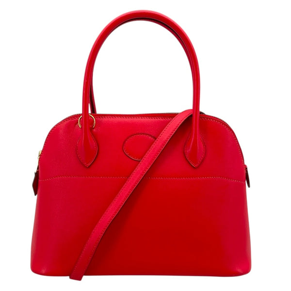 エルメス HERMES ボリード27 ○Y刻 ルージュヴィフ×ゴールド金具 ガリバー レディース ショルダーバッグ