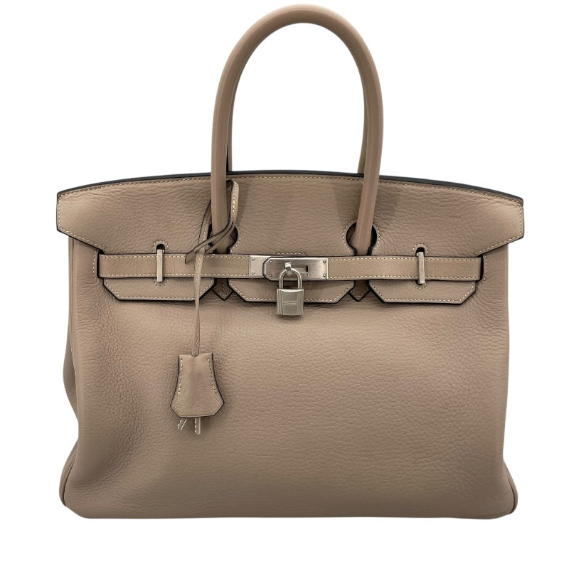 エルメス HERMES バーキン35 □D刻 トゥルティエ―ルグレー/SV金具 トリヨン レディース ハンドバッグ
