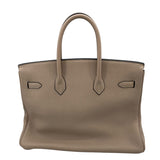 エルメス HERMES バーキン35 □D刻 トゥルティエ―ルグレー/SV金具 トリヨン レディース ハンドバッグ