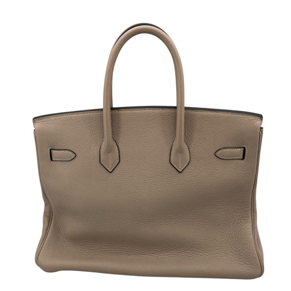 エルメス HERMES バーキン35 □D刻 トゥルティエ―ルグレー/SV金具 トリヨン レディース ハンドバッグ