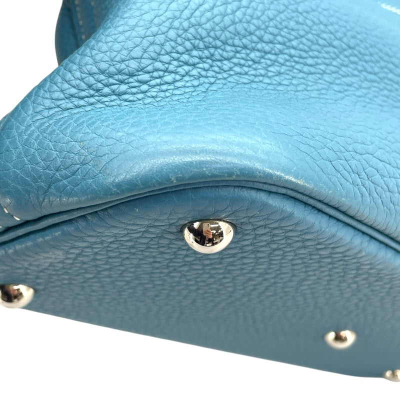 エルメス HERMES ボリード31 □K刻 ブルージーン×シルバー金具 トリヨン レディース ハンドバッグ