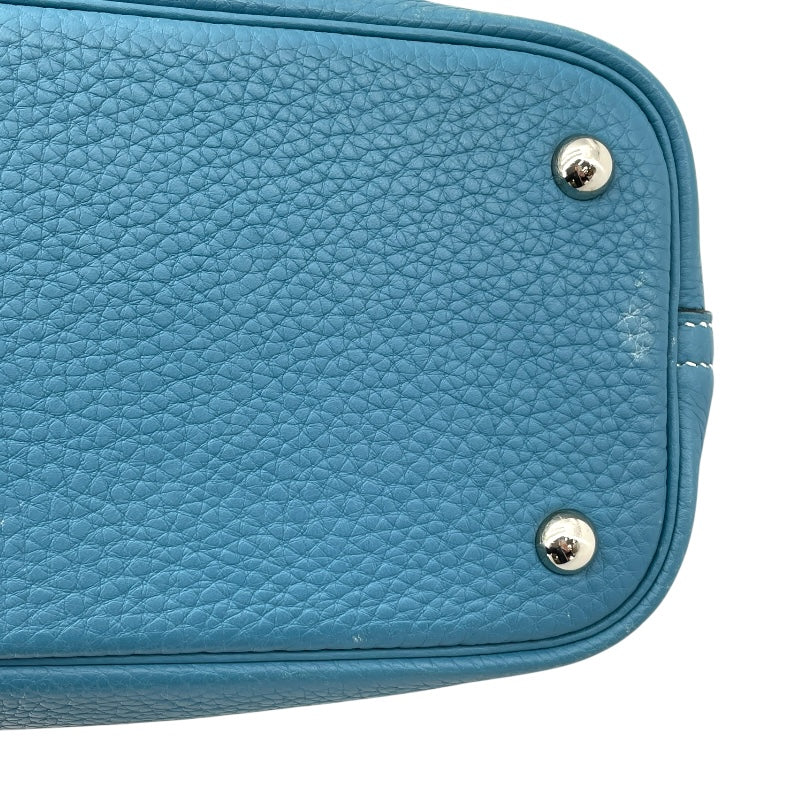 エルメス HERMES ボリード31 □K刻 ブルージーン×シルバー金具 トリヨン レディース ハンドバッグ