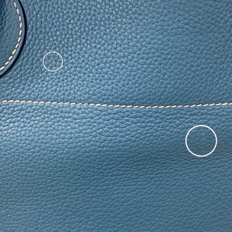 エルメス HERMES ボリード31 □K刻 ブルージーン×シルバー金具 トリヨン レディース ハンドバッグ
