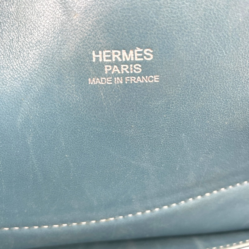 エルメス HERMES ボリード31 □K刻 ブルージーン×シルバー金具 トリヨン レディース ハンドバッグ