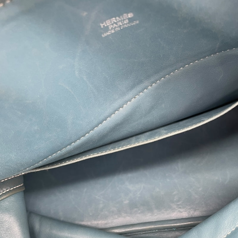エルメス HERMES ボリード31 □K刻 ブルージーン×シルバー金具 トリヨン レディース ハンドバッグ