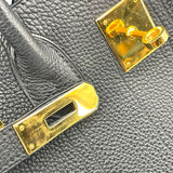 エルメス HERMES バーキン30 □G刻 ブラック×ゴールド金具 トゴ レディース ハンドバッグ