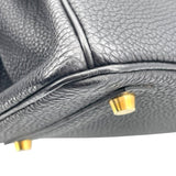 エルメス HERMES バーキン30 □G刻 ブラック×ゴールド金具 トゴ レディース ハンドバッグ