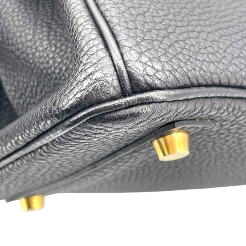 エルメス HERMES バーキン30 □G刻 ブラック×ゴールド金具 トゴ レディース ハンドバッグ