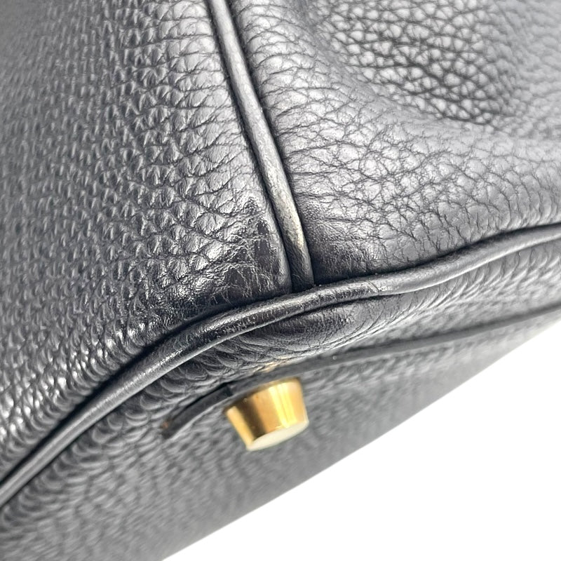 エルメス HERMES バーキン30 □G刻 ブラック×ゴールド金具 トゴ レディース ハンドバッグ