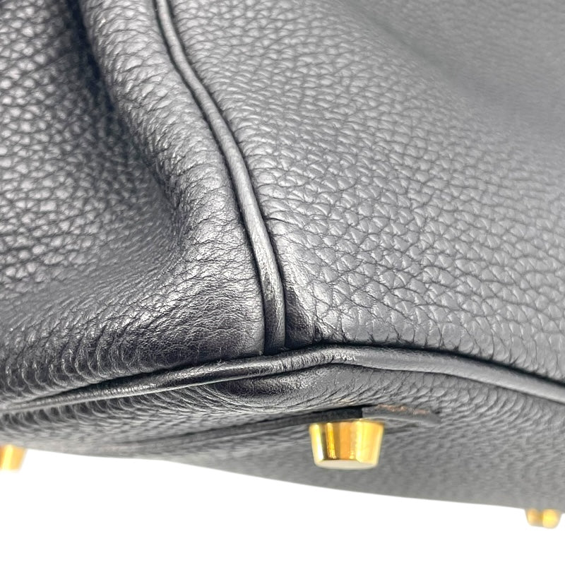 エルメス HERMES バーキン30 □G刻 ブラック×ゴールド金具 トゴ レディース ハンドバッグ