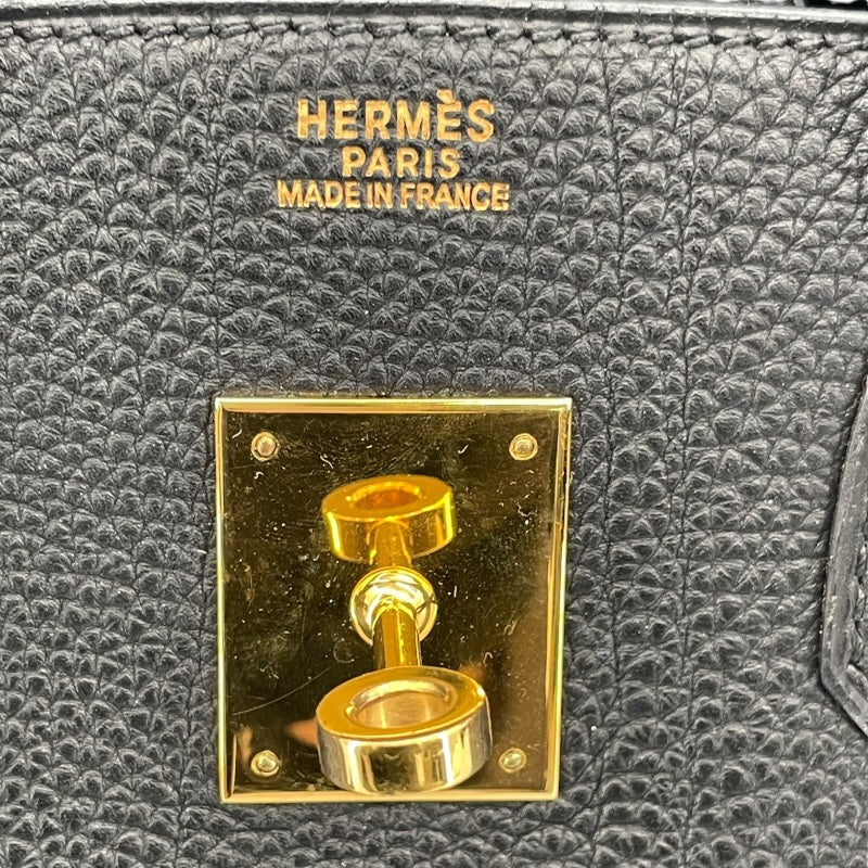 エルメス HERMES バーキン30 □G刻 ブラック×ゴールド金具 トゴ レディース ハンドバッグ