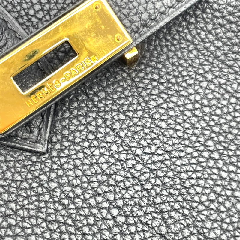 エルメス HERMES バーキン30 □G刻 ブラック×ゴールド金具 トゴ レディース ハンドバッグ