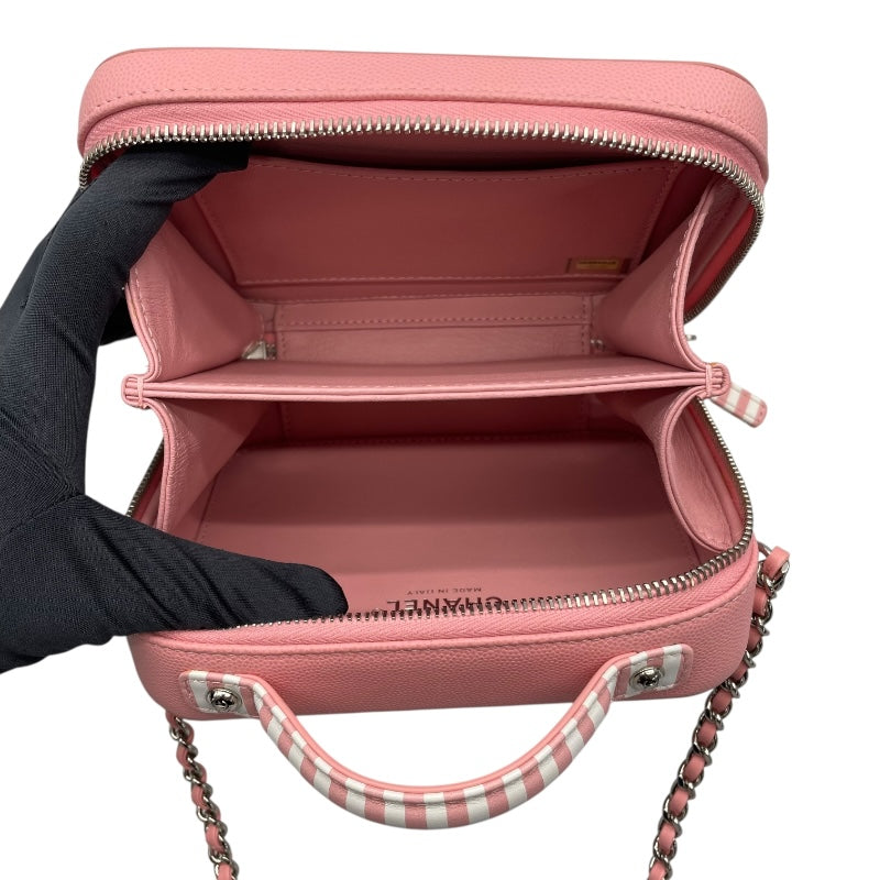シャネル CHANEL CCフィグリーショルダー A93342　27番台 ピンク　シルバー金具 キャビアスキン レディース ショルダーバッグ