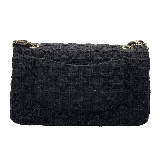 シャネル CHANEL マトラッセ25 A01112 31番台 ブラック　ゴールド金具 ツイード レディース ショルダーバッグ