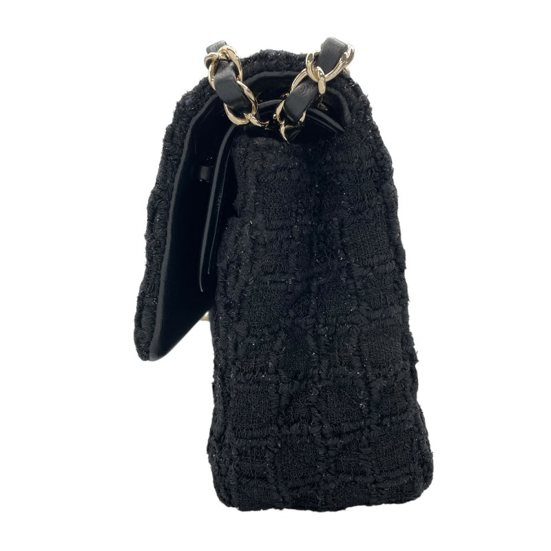 シャネル CHANEL マトラッセ25 A01112 31番台 ブラック　ゴールド金具 ツイード レディース ショルダーバッグ