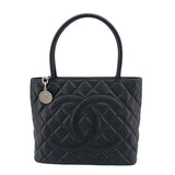 シャネル CHANEL 復刻トート A01804 5番台 ブラック キャビアスキン レディース トートバッグ