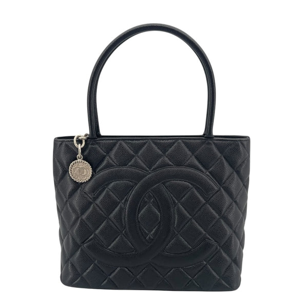 シャネル CHANEL 復刻トート A01804 5番台 ブラック キャビアスキン レディース トートバッグ
