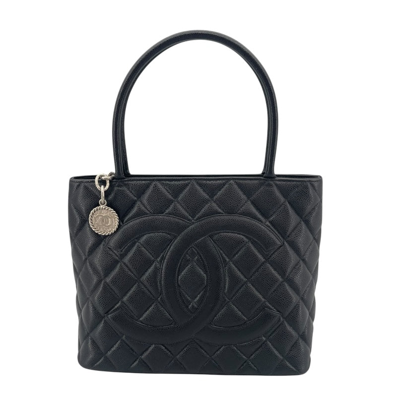 シャネル CHANEL 復刻トート A01804 5番台 ブラック キャビアスキン レディース トートバッグ