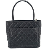 シャネル CHANEL 復刻トート A01804 5番台 ブラック キャビアスキン レディース トートバッグ