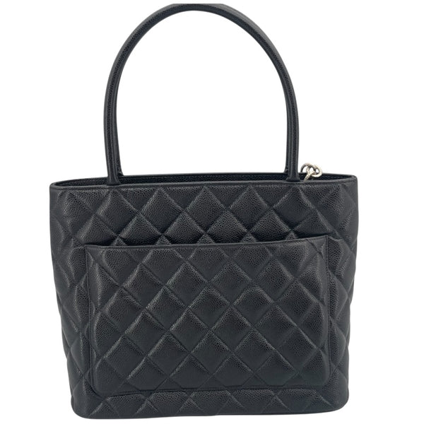 シャネル CHANEL 復刻トート A01804 5番台 ブラック キャビアスキン レディース トートバッグ