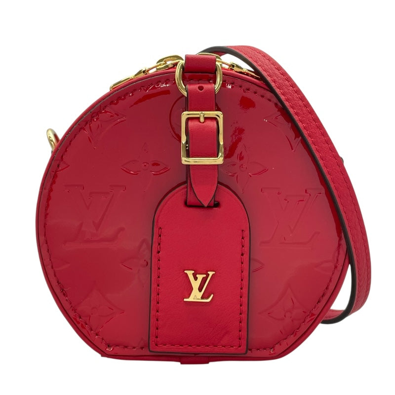 ルイ・ヴィトン LOUIS VUITTON ボワットシャポースープ M90498 ルージュ　ゴールド金具 ヴェルニ レディース ショルダーバッグ