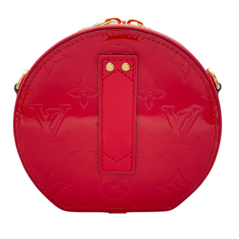 ルイ・ヴィトン LOUIS VUITTON ボワットシャポースープ M90498 ルージュ　ゴールド金具 ヴェルニ レディース ショルダーバッグ