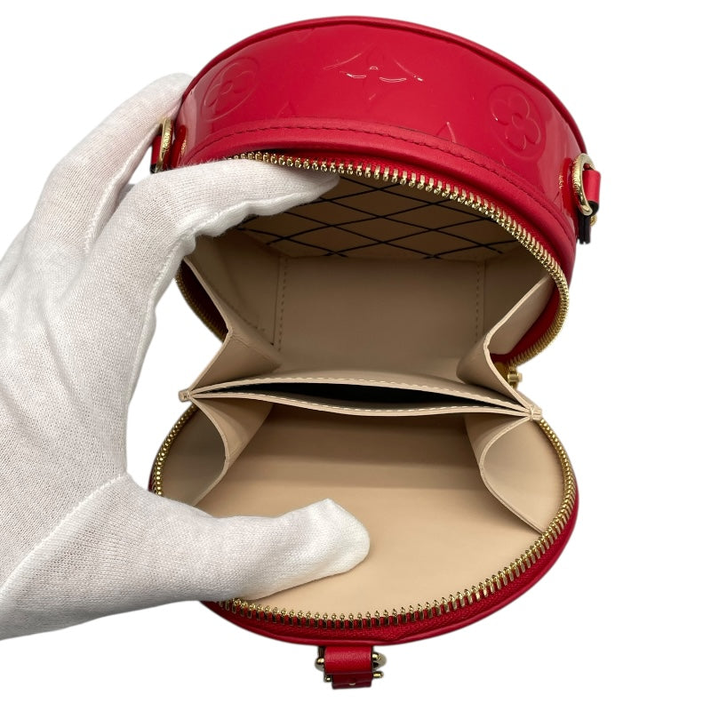 ルイ・ヴィトン LOUIS VUITTON ボワットシャポースープ M90498 ルージュ　ゴールド金具 ヴェルニ レディース ショルダーバッグ