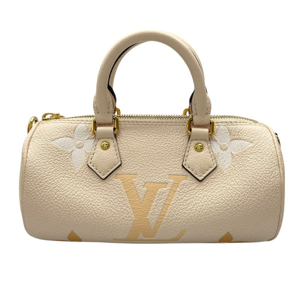 ルイ・ヴィトン LOUIS VUITTON パピヨンBB M45708 ベージュ　ゴールド金具 モノグラム・アンプラント レディース ショルダーバッグ