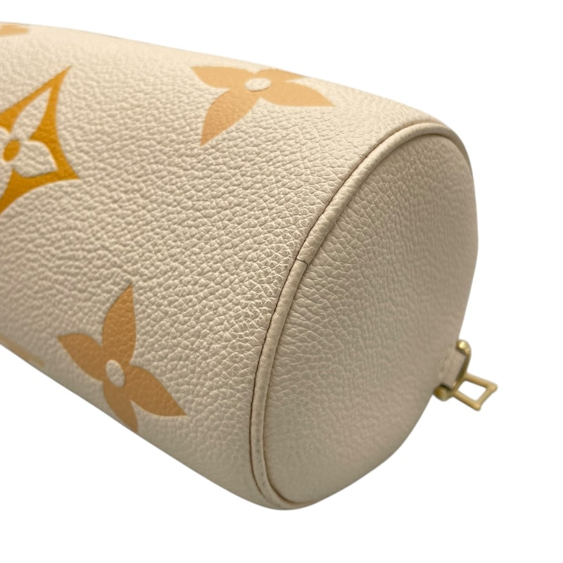 ルイ・ヴィトン LOUIS VUITTON パピヨンBB M45708 ベージュ　ゴールド金具 モノグラム・アンプラント レディース ショルダーバッグ
