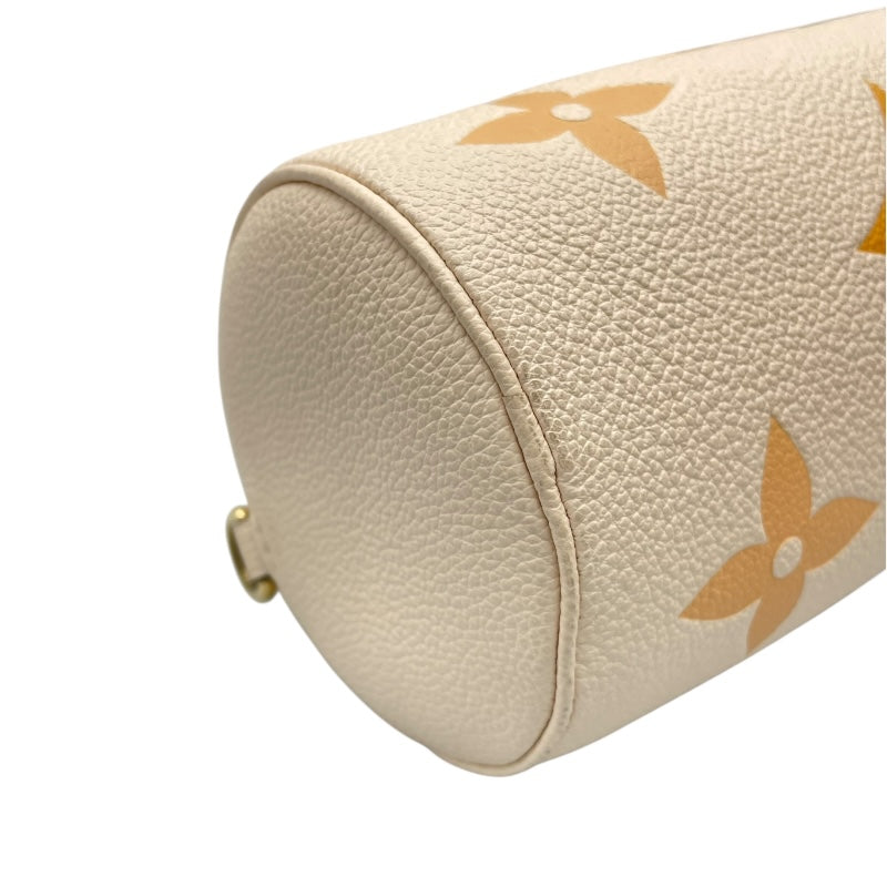 ルイ・ヴィトン LOUIS VUITTON パピヨンBB M45708 ベージュ　ゴールド金具 モノグラム・アンプラント レディース ショルダーバッグ