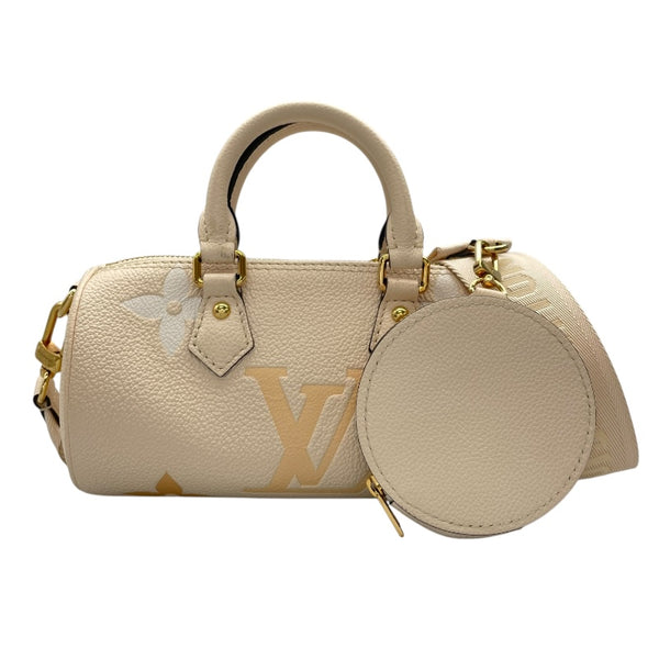 ルイ・ヴィトン LOUIS VUITTON パピヨンBB M45708 ベージュ　ゴールド金具 モノグラム・アンプラント レディース ショルダーバッグ