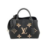 ルイ・ヴィトン LOUIS VUITTON モンテーニュ BB  M45778 ブラック レザー/モノグラムアンプラント レディース ショルダーバッグ