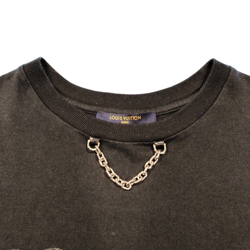 最終セール中‼️【超美品】ルイヴィトンLVロゴプリント 半袖Tシャツ　グレー M LOUIS VUITTON ルイヴィトン ロゴ リバースシグネチャー