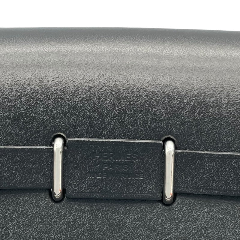 エルメス HERMES エールジップ20 W刻印　(2024年製) ダックブロンズxブラック　シルバー金具 トワル/ハンター レディース ショルダーバッグ