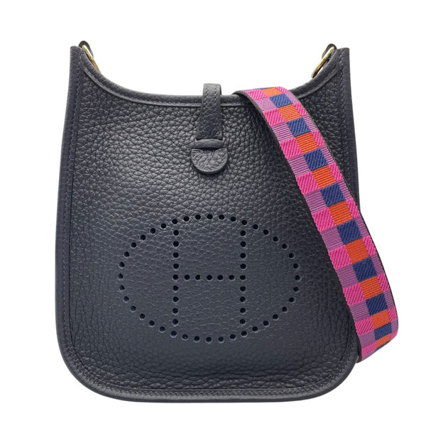 エルメス HERMES エヴリンTPM U刻 ブルーニュイ　ゴールド金具 トリヨン レディース ショルダーバッグ