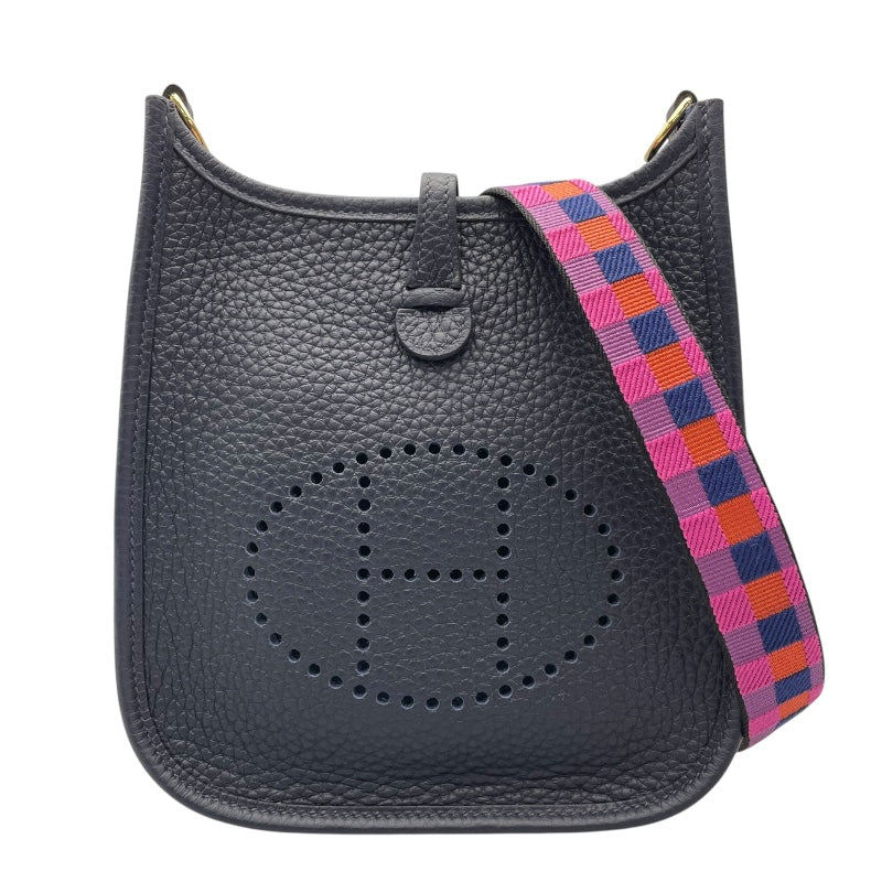 エルメス HERMES エヴリンTPM U刻 ブルーニュイ　ゴールド金具 トリヨン レディース ショルダーバッグ