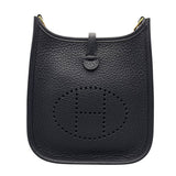エルメス HERMES エヴリンTPM U刻 ブルーニュイ　ゴールド金具 トリヨン レディース ショルダーバッグ