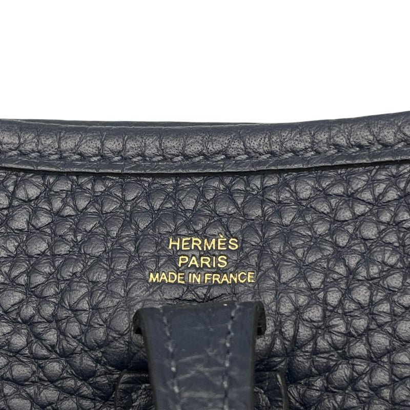 エルメス HERMES エヴリンTPM U刻 ブルーニュイ　ゴールド金具 トリヨン レディース ショルダーバッグ