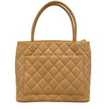シャネル CHANEL 復刻トート A01804 ベージュ ゴールド金具 キャビアスキン レディース トートバッグ