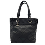 シャネル CHANEL パリビアリッツトートPM A34208 ブラック　シルバー金具 コーティングキャンバス レディース トートバッグ